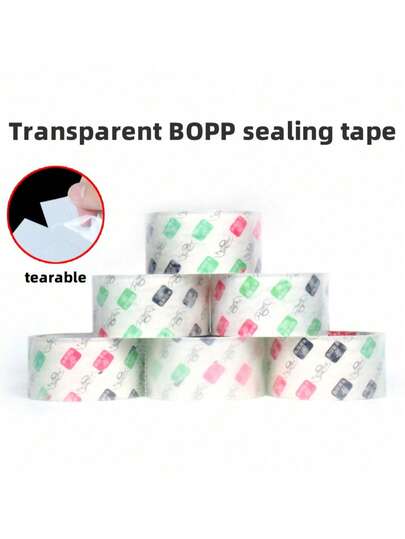 4,8 cm*40 m Ruban adhésif transparent BOPP déchirable à la main pour l'emballage express