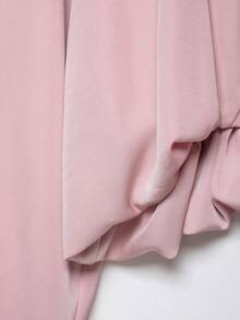 Women's Casual Turndown Collar Zip-Up Long Sleeve Jacket, Spring - Pink - View 4