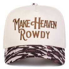 1顶女士“MAKE HEAVEN ROWDY”卡车帽，个性化刺绣字母棒球帽，街头时尚五片帽，户外防晒休闲帽，适合春季、秋季、旅行、海滩、假日、节日佩戴 - 多色 - 查看 5