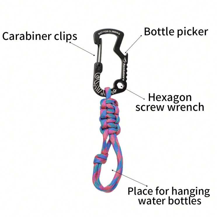 Outdoor Multifunctional Water Bottle Carabiner, Camping & Hiking Accessory - Multicolor - View 10