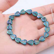 Approx. 65pcs Colorful Maple Leaf Shaped Glass Beads, DIY Jewelry Making Supplies, Spacer Beads - Maple Leaf Beads - View 5