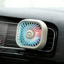 1pc Car Air Vent Cooling Fan, USB Powered Strong 7-Blade Turbine Fan With Gradient Color Atmosphere Light, Low Noise Multi-Function Mini Car Interior Cooling Fan - Wired Car Fan - View 21