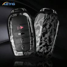 Ốp chìa khóa xe hơi bằng nhựa ABS kiểu sợi carbon cho CHR, Hilux, Fortuner, Land Cruiser 200, Camry, Corolla, Crown, RAV4 & Highlander - A - Xem 4