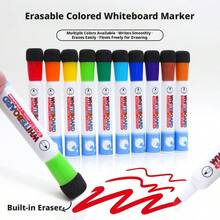12色白板笔套装，带笔擦，适用于白板和日历，是教室、家庭、办公用品和开学季的理想之选。 - 套裝 - 查看 3