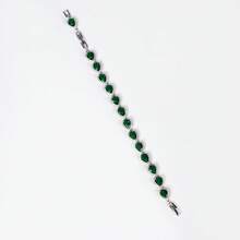 1 chiếc vòng tay thời trang nữ 17.5cm + 3cm, kiểu dáng thanh lịch, đính đá Zirconia 3A hình giọt nước lấp lánh, vòng tay cưới sang trọng, phù hợp cho các dịp kỷ niệm, dạ hội, quà tặng trang sức ngày Valentine, phong cách sang trọng, tiệc tùng, chủ đề ngày lễ, quà tặng. - Vòng đeo tay - Xem 12