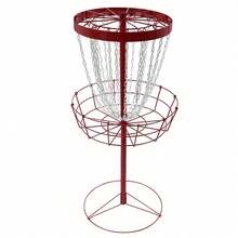 Golf Basket 24-Chain Disc 25.39in Iron Target With Wind-Resistant Base For Backyard Park Practice Etc - 紅色 - 查看 9