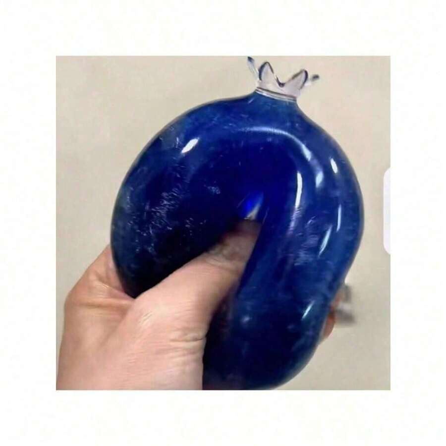 1PC High-Quality Soothing Giant Blueberry Stress Relief , Blueberry Shaped Jelly Texture Squeeze , Slow Rebound Desk Decor For Pressure Relief - Multicolor - View 1