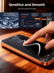 1pc 17 Pro Max 9H+ Tempered Glass Screen Protector, With Silk-Screened Black Frame, 10X Military-Grade Protection, Clear Color Reproduction, Full Coverage, Comfortable Long-Term Viewing, Anti-Shock And Anti-Drop. Also Suitable For IPhone 17Pro/17Air/17E/17/16PROMAX/16Pro/16plus/16E/16/15/14/13/12/11 And Other Models. Compatible With Phone Cases And Accessories. Essential For Daily Protection And High-Definition Viewing. - Clear - View 4