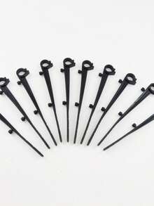 Red de protección de plástico para canaletas de drenaje, red para aleros, red para canaletas para evitar de hojas, cubierta protectora de malla para bajantes - 20 anzuelos rectos negros - Ver 8