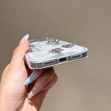 1pc Creative Star & Moon Retro Epoxy Phone Case, Suitable Compatible With Apple 17 Pro Max, 17, 16, 15, 14, 13, 11, 12 Pro Max/Pro, Shock-Proof & Anti-Fall Protective Cover - Clear - View 6