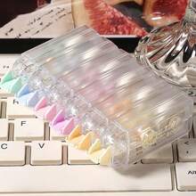 6 PIEZAS Cinta correctora de papel de base de color mini - Estilo transparente y simple, utilizada para cubrir errores de escritura con una cobertura fuerte y no se rompe fácilmente. Adecuada para el aprendizaje diario, la corrección y la corrección - Multicolor - Ver 7