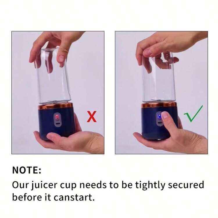 1 pieza Licuadora y exprimidor portátil 2 en 1, diseño de taza doble, cuchillas de acero inoxidable, recargable por USB, fácil de limpiar, apto para hacer batidos, cubitos de hielo, electrodoméstico de cocina; uso al aire libre, regalo perfecto para el Día de San Valentín, el Día de la Madre, mezcla de frutas, diseño de moda moderno, plástico ABS - Multicolor - Ver 10