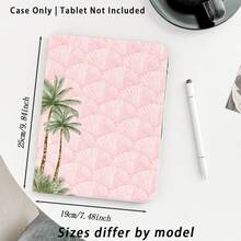 1 chiếc ốp lưng máy tính bảng dạng gập họa tiết cây cọ, có khe cắm bút, chức năng tự động tắt/mở màn hình, thích hợp làm quà tặng cho mùa tựu trường, ngày Valentine, quà tặng ngày lễ. - Nhiều màu - Xem 2