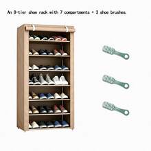 Zapatero de varios niveles con gran capacidad y cubierta antipolvo - Perfecta organización del hogar, ideal como regalo de Navidad/Halloween - Multicolor - Ver 14