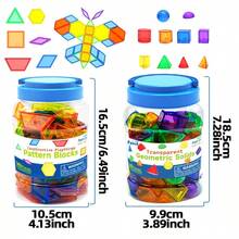 Các hình khối hình học 3D - Đồ chơi toán học trong suốt, đồ chơi phân loại và xếp chồng, thích hợp cho bàn chiếu sáng, đồ chơi giáo dục cho trẻ 3-6 tuổi, lý tưởng cho việc giảng dạy trong lớp học và làm quà tặng. - Nhiều màu - Xem 4