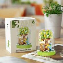 DIY Creative Cherry Blossom Tree House Eternal Flower Assembled Building Blocks Student Toy Gift For Girls - Multicolor - View 17