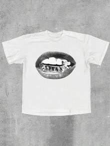 Men's Casual Skull Crew Neck Short Sleeve Summer T-Shirt - White - View 1