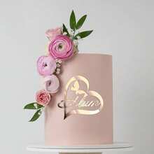 1pc/3pcs/6pcs Acrylic Flower & Butterfly Mother's Day Cake Topper, Suitable For Mother's Day, Mom's Birthday Party DIY Cake & Dessert Decoration - Multicolor - View 7