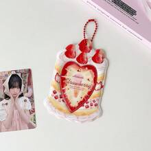 1 chiếc giá treo thẻ hình dâu tây hoạt hình tối giản thời trang 3 inch, giá trưng bày thẻ dành cho fan K-Pop, học sinh, sinh viên, giá đựng thẻ tàu điện ngầm - Hình chữ nhật - Xem 14