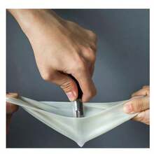 Reusable Long Sleeve Rubber Gloves For Dishwashing, Kitchen & Pet Cleaning - Food PVC Material - Other - View 11