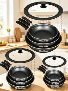 1pc Universal Lid, Fits Pots, Pans And Skillets - Made Of Tempered Glass With Heat-Resistant Silicone Rim, Suitable For 6", 7", 8", 8.5", 9.5", 10.5", 11", 12", 13" Cookware - Multicolor - View 2