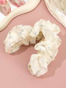 1件女款大花卉印花香蕉髮夾，甜美溫柔風格，適合日常通勤與約會髮型飾品 - 彩色 - 查看 4