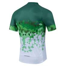 Men's Road Cycling Summer Short Sleeve Zipper Shirt, Made Of Polyester Fabric, With Certain Elasticity Sports - Black - View 2