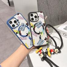This Disney Mickey Mouse Lanyard Phone Case Is Fully Covered In TPU Material, Features Strong Magnetic Closure, Is Shockproof And Lightweight, And Is Compatible With IPhone17/16/11/13/15/15 Plus/15 Pro/15 Pro Max/12/14 Pro Max/11 Pro Max/12 Pro/12 Pro Max/13. This Phone Case Is A Popular Birthday Gift Or Business Gift Choice; It Is Durable, Stain- And Fingerprint Resistant, And Suitable For Both Men And Women. The Set Also Includes A Mickey Mouse Phone Case And A Mickey Mouse Plush Bracelet, Making It A Perfect Gift For Friends And Family. This Stylish Phone Case Is Fun, Lightweight, And Durable. IPhone17 Pro Max Phone Case, Minnie Mouse Phone Case. - Màu xanh lam - Xem 8