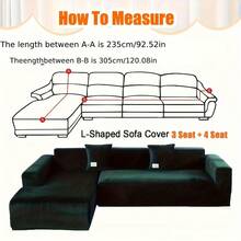 L Shape Sofa Covers 2pcs 3+4 Seater Sectional Couch Slipcovers Protector - The Perfect Solution For A Sleek And Chic Living Room - Orange - View 5