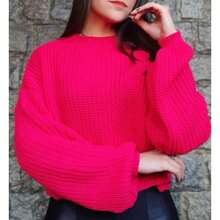 Women's Knitted Sweater - pink - View 2