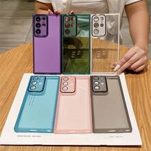 适用于三星 Galaxy A56、A55、A54、A53、A52、A36、A26、A16、A06、A05、A15、A25、A35、A33、A34、A22、A32、S25 Ultra、S24 Plus、S23、S22、S21 FE、S20 的透明摄像头镜头保护手机壳，防摔防震，透明色 - 無色 - 查看 6