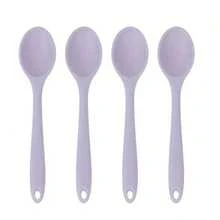 4pcs/Set Heat Resistant Non-Stick Silicone Kitchen Spatulas, 8-Inch (20.5cm) Silicone Soup Spoon, Mixing Spoon, Soup Ladle, Rice Paddle, Adult Dining Spoons, Cooking Stirring Baking Serving Kitchen Utensils - Multicolor - View 20