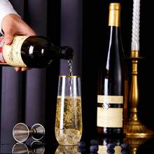 5/10个装 9盎司无柄金边香槟杯，防碎材质，晶莹剔透，是派对、毕业典礼、婚礼、生日等场合的理想之选。一次性/可重复使用，晶莹剔透，是祝酒的理想之选。 - 查看 6