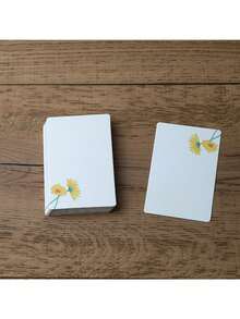 20pcs/Set Rounded Corner Blank DIY Painting Cards, Thick Cardboard Greeting Cards, Floral Pattern Cards, White Card Stock Gift Cards, Handwritten Blessing Cards - Multicolor - View 32