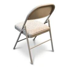 Set Of 4 Deluxe Fabric Padded With Heavy Duty Steel Metal Frame Folding Back Rest Chair For Home Garden Office Computer Desk - Grey - View 11