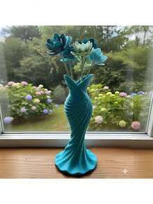 1件3D打印优雅礼服花瓶，高端时尚优雅简约家居装饰，适合摆放在桌子或梳妆台上，是节日和家居装饰的理想之选。 - 多款 - 查看 10