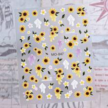 Pegatinas de uñas con diseño de abeja, calcomanías de uñas francesas con degradado amarillo, decoración linda y kawaii para primavera y verano, resistente al agua y de larga duración, fácil de aplicar, opcionales MO-849/MO-848, artículo esencial para manualidades de arte de uñas, perfecto para estudiantes y adolescentes - Multicolor - Ver 9
