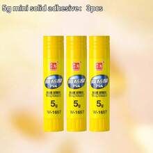 WUQIANNIAN 3/6pcs 5g Mini Solid Glue, High-Viscosity Solid Double-Sided Adhesive, Smooth, Not Easy To Evaporate, Spreads Evenly, Does Not Clump, For Office Document Bonding, Back-To-School Season - 5g Solid Glue Stick - View 9