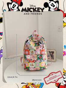 1pc Disney Authorized Mickey Mouse Pattern Backpack, Large Capacity Student School Bag With Laptop Compartment, Casual Backpack, Sports Backpack, Cartoon Backpack, Suitable For Girls, Students, Teenagers, Graduates For Daily Use, Travel, Shopping, School - Multicolor - View 4