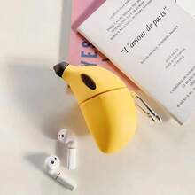 Cute Banana Shaped Protective Case Compatible With Apple 1/2/3/4 Bluetooth Earphones, Soft Silicone Case Compatible With Apple Pro 2 - Banana Yellow - View 3