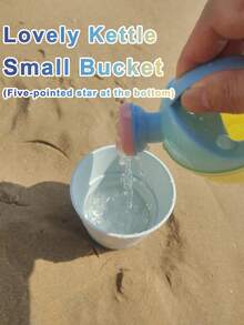 9pcs Foldable Beach Toy Set, Including Foldable Beach Bucket & Shovel, With Mesh Storage Bag And Sand Castle Building Tools. Suitable For Outdoor Beach, Swimming Pool, Parent-Child Interaction. Note: Due To Different Production Batches, Accessory Colors Will Be Randomly Shipped. - Multicolor - View 3