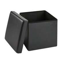 15 Inch Square Linen Storage Cube Box, Foldable Fabric Storage Bin For Home Shelf Organizing - View 1