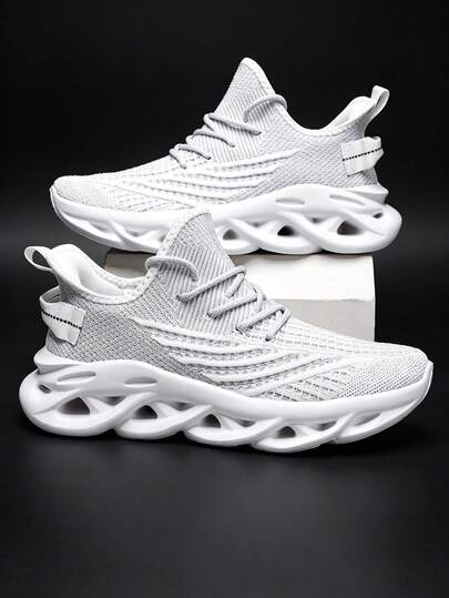 Size 28-46 (EUR) Lightweight Outdoor Men's Sports Shoes, Comfortable Thick-Sole Men's Running Shoes, New Breathable Mesh Men's Casual Shoes, High-Quality Couple Hiking Shoes, Non-Slip Men's Shoes For Spring, Summer And Autumn (Asymmetric Pattern)