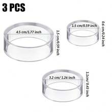 1/3/6/12pcs Clear Round Ball Display Stand, Transparent Baseball Box, Golf Ball Box, Small Baseball Acrylic Display Rack With Round Acrylic Plastic Display Stand, For Decorating Egg Crystal Ball, Golf Ball, Baseball, Softball, Tennis Ball, Ball Collections, 3 Different Sizes Provided - Transparent Circle - View 15
