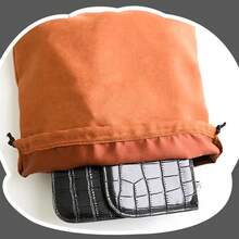 Bolsas antipolvo con cordón para bolsos, protector de carteras y bolsa de almacenamiento para viajes, funda de tela multifuncional para bolsos de lujo - Caqui - Ver 6