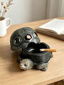 Cenicero de tortuga, cenicero de resina con diseño de animal para decoración de oficina y hogar, accesorio de escritorio, cenicero para uso en el hogar y al aire libre - Talla única - Ver 1