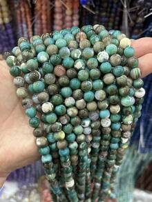 6/8/10mm Natural Stone Beads, Purple Stone, Spodumene, Tiger Eye Agate, Elegant Round Loose Beads, Energy Stone, Suitable For Prayer Beads, Yoga, Jewelry Making Accessories - Multicolor - View 4