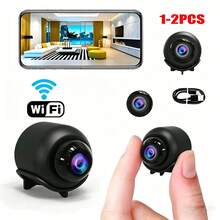 1/2pcs 480P Mini Wireless Smart Security Camera, Home Surveillance Camera With WiFi, Motion Detection, Remote Access Via App For Home/Office Monitoring - Black - View 5