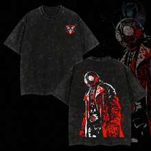 Rider4U Shin Kamen Rider Oversized Washed T-Shirt 100% Premium Cotton Classic Fit Sizes S-5XL Men's Clothing Soft T-Shirt Clothing Made In USA Black Seamless Sets - 白色 - 查看 5