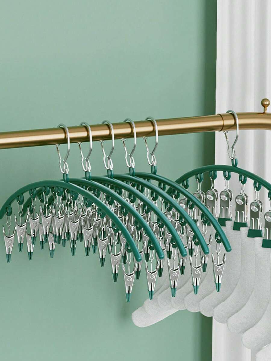 1 kẹp tất bằng thép không gỉ dành cho trẻ em | Giá đựng tất gia đình kèm 10 kẹp | Giá để tất đa năng